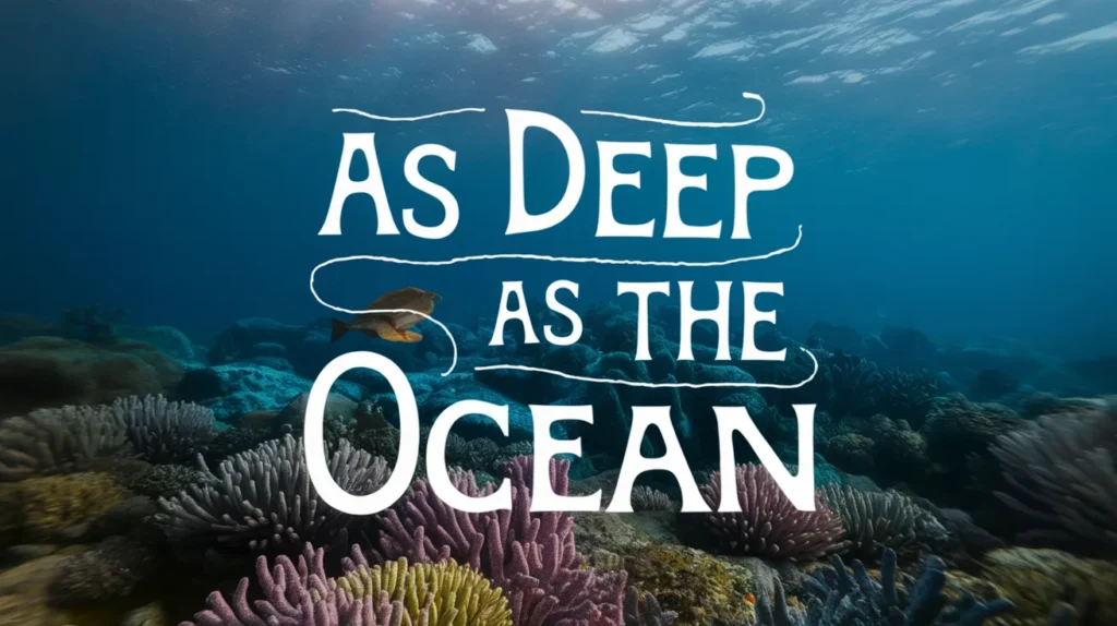 As deep as the ocean