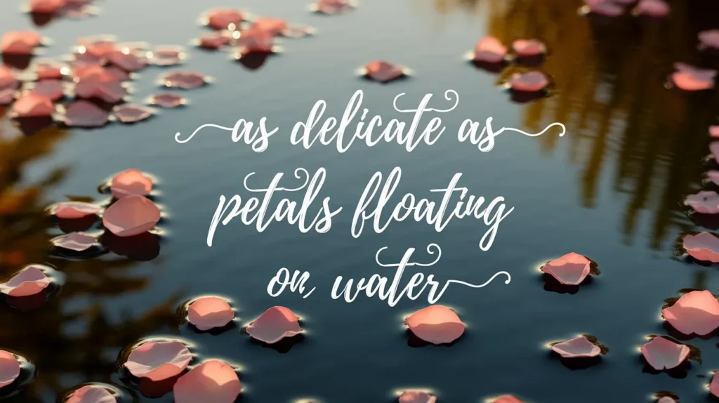 As Delicate as Petals Floating on Water