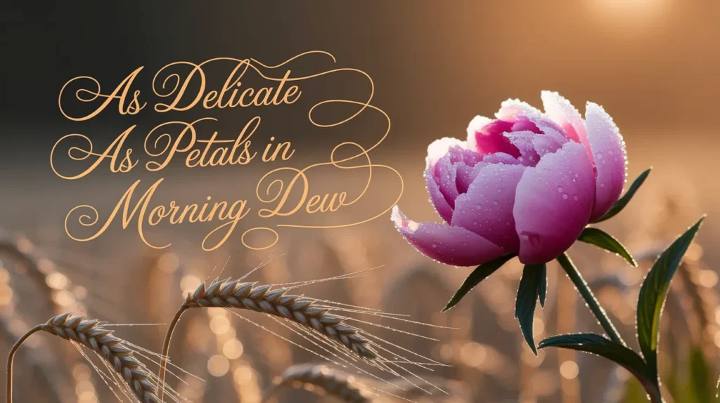As Delicate as Petals in Morning Dew