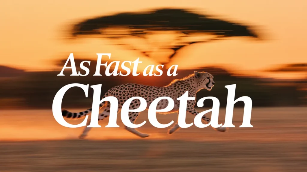 As fast as a cheetah