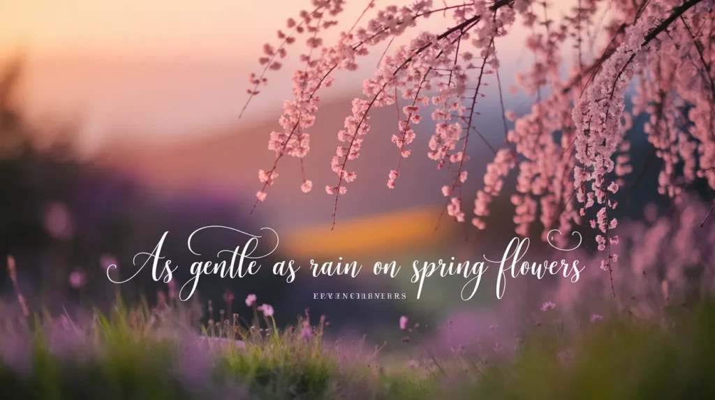 As Gentle as Rain on Spring Flowers