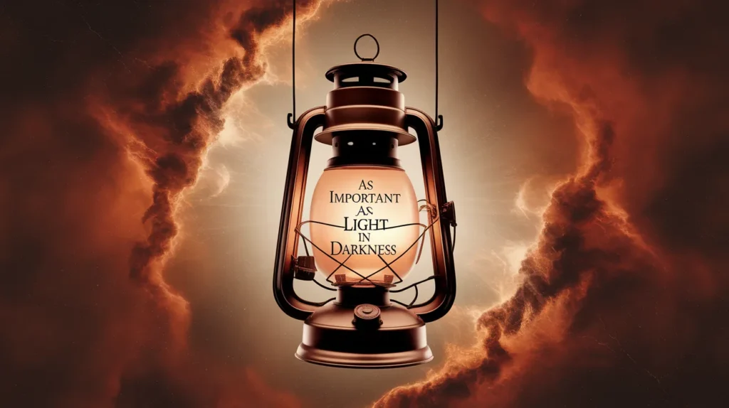 As important as light in darkness