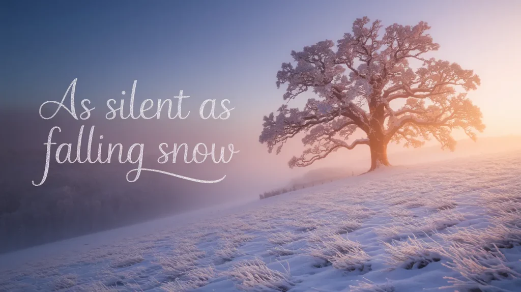 As silent as falling snow