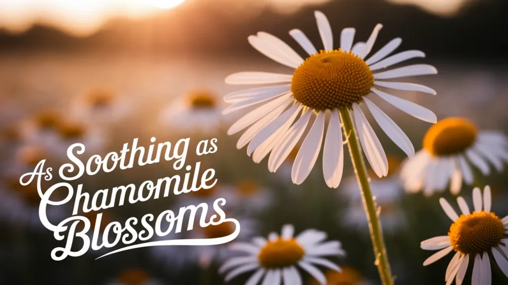 As soothing as chamomile blossoms