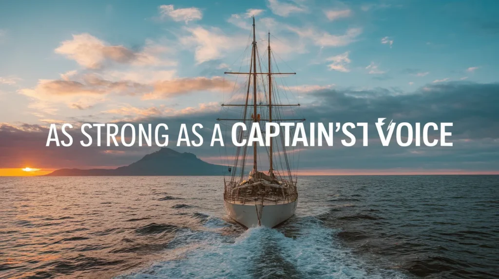 As strong as a captain’s voice