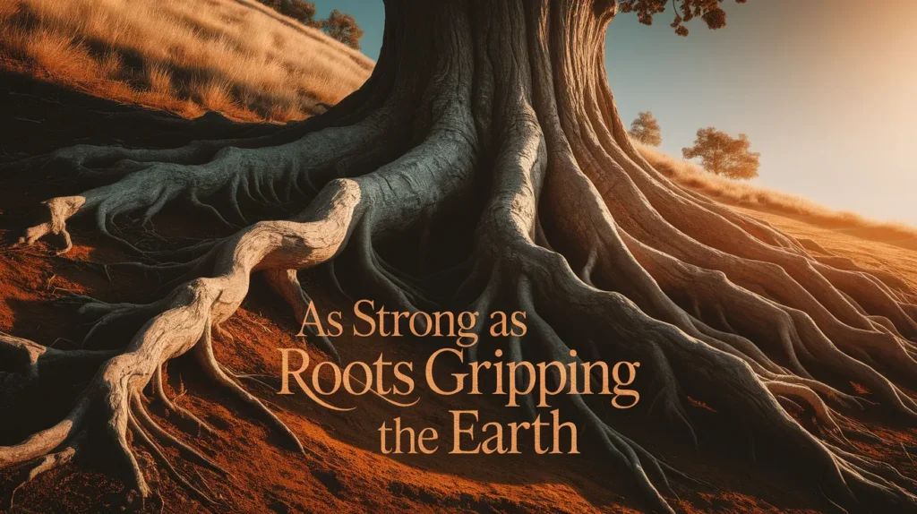 As strong as roots gripping the earth