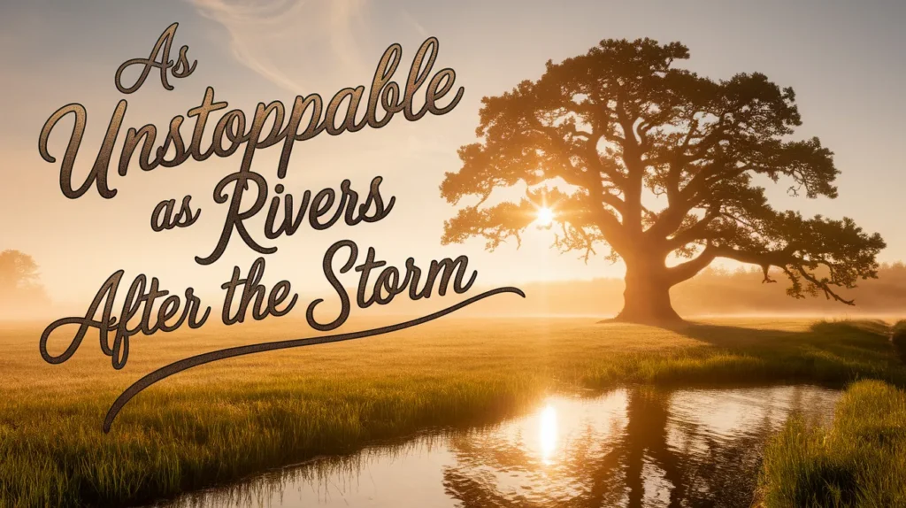 As unstoppable as rivers after the storm