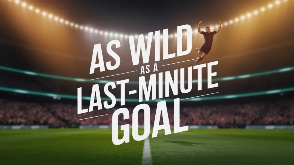 As wild as a last-minute goal