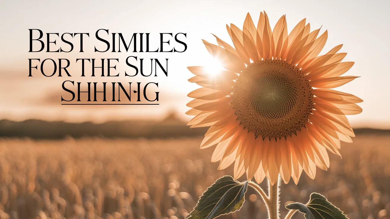 Best Similes for the Sun Shining