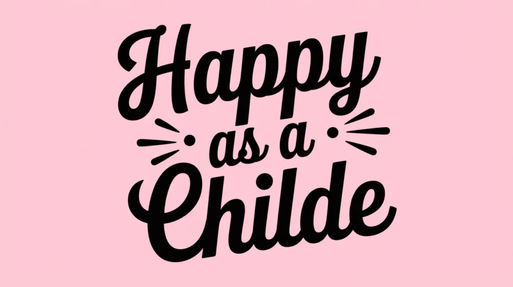 Happy as a child