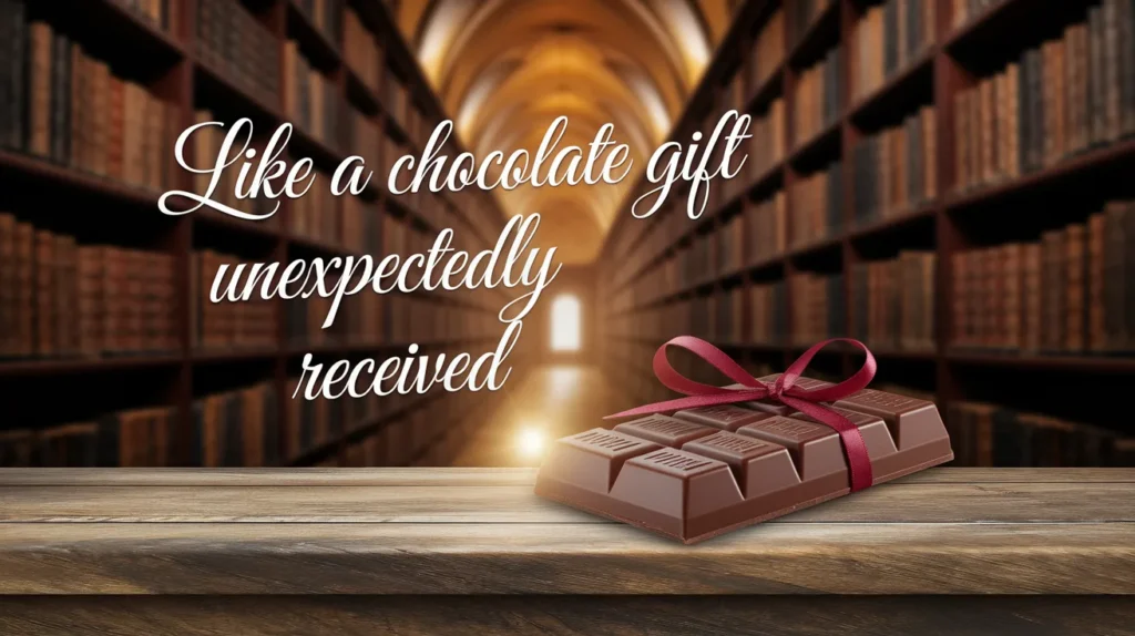 Like a chocolate gift unexpectedly received