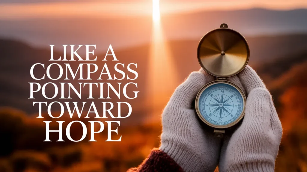 Like a compass pointing toward hope
