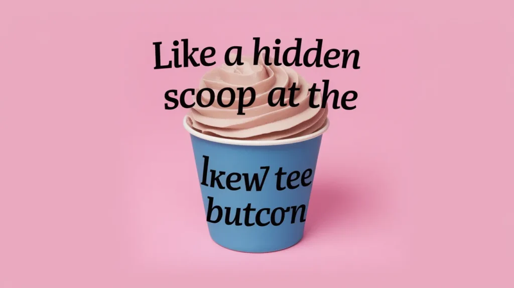 Like a hidden scoop at the bottom