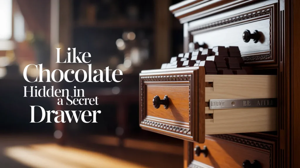 Like chocolate hidden in a secret drawer