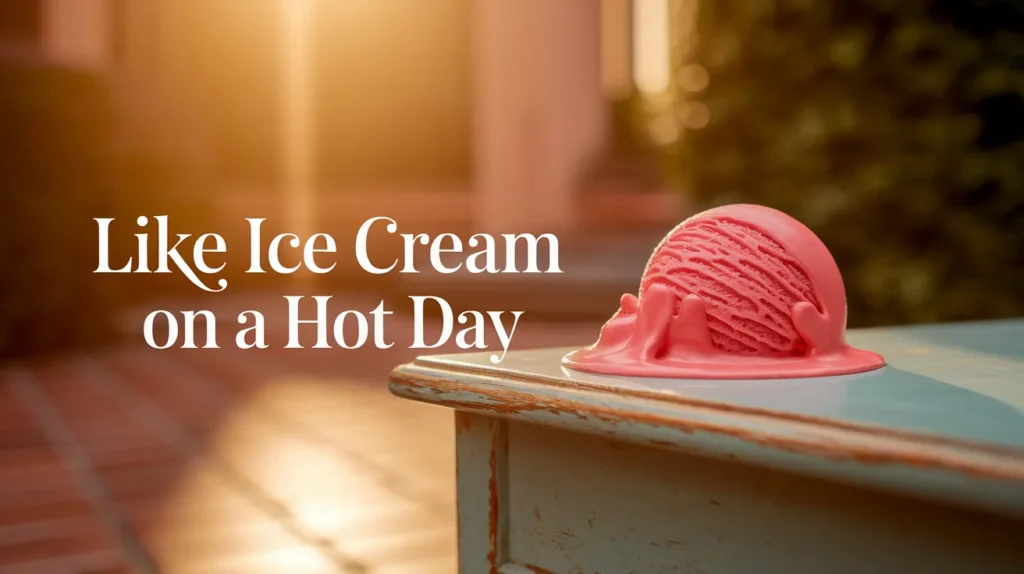 Like ice cream on a hot day