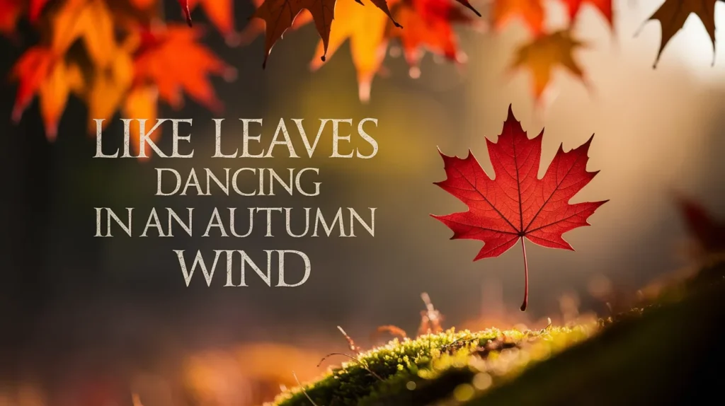 Like leaves dancing in an autumn wind