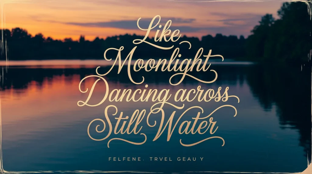 Like moonlight dancing across still water