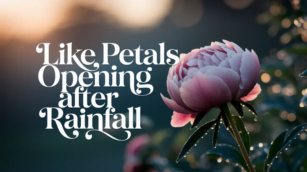 Like petals opening after rainfall