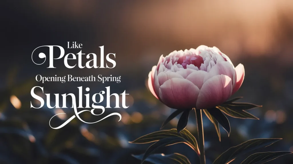 Like petals opening beneath spring sunlight