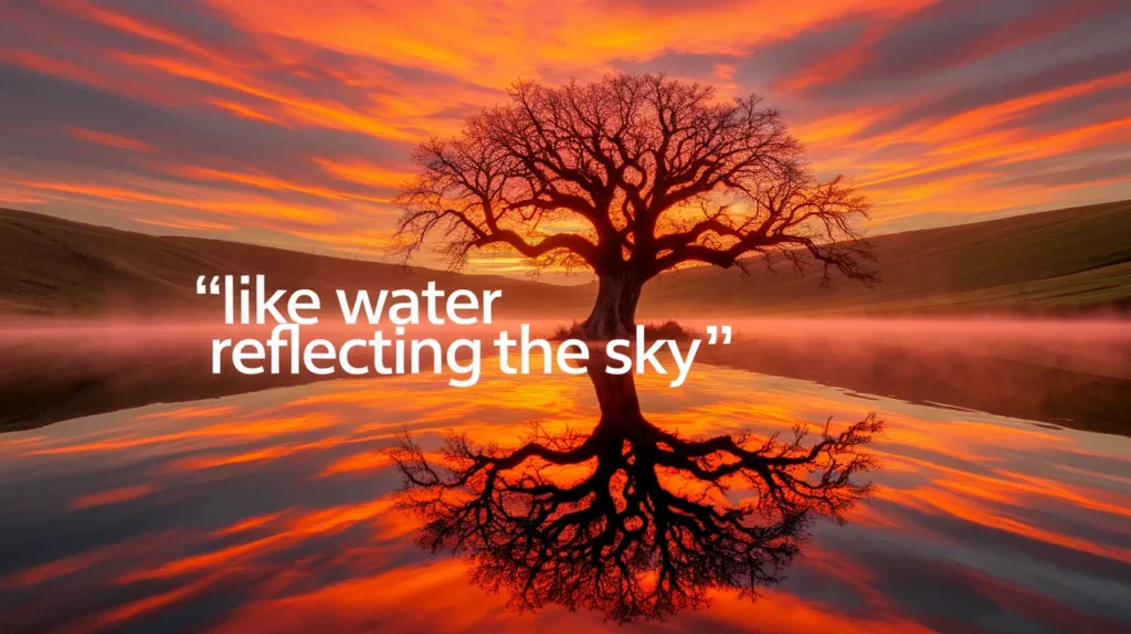 Like water reflecting the sky