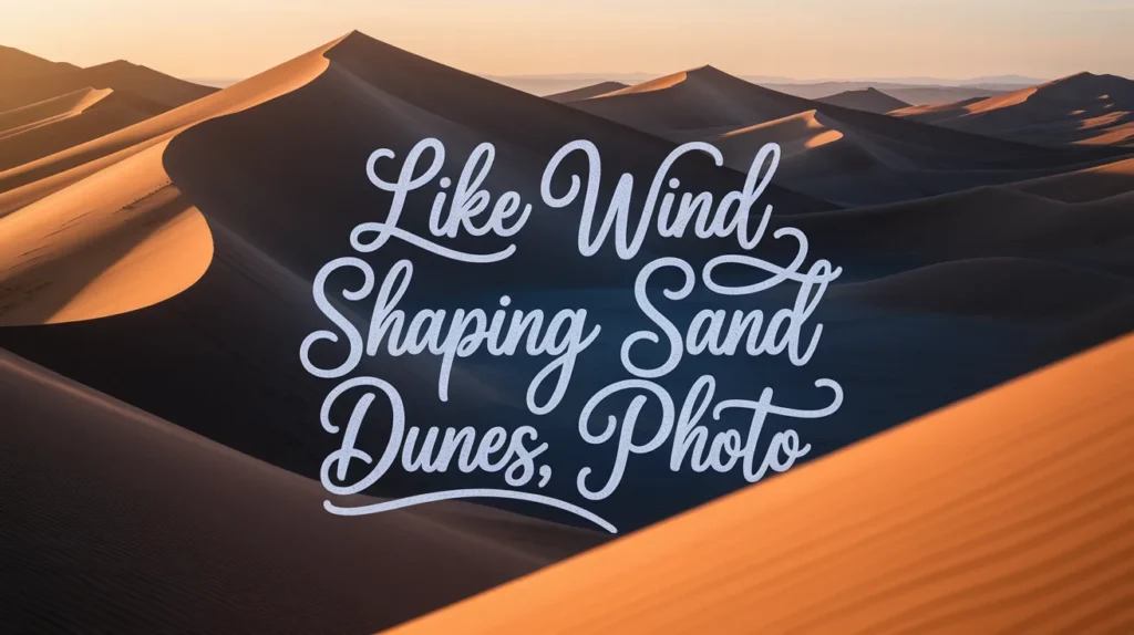 Like wind shaping sand dunes